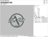 Lowkey Logo ERmbroidery File 4 size
