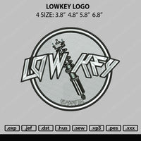 Lowkey Logo ERmbroidery File 4 size