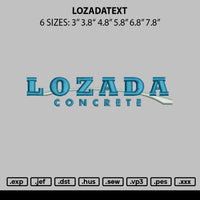 Lozadatext Embroidery File 6 sizes