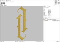 LP Embroidery File 5 size