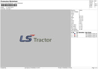 LS Tractor Embroidery File 4 size