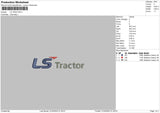 LS Tractor Embroidery File 4 size