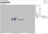 LS Tractor Embroidery File 4 size
