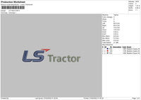 LS Tractor Embroidery File 4 size