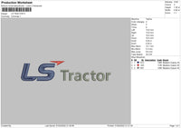 LS Tractor Embroidery File 4 size