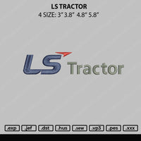 LS Tractor Embroidery File 4 size