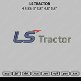 LS Tractor Embroidery File 4 size