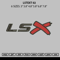 Lstext 02 Embroidery File 6 sizes
