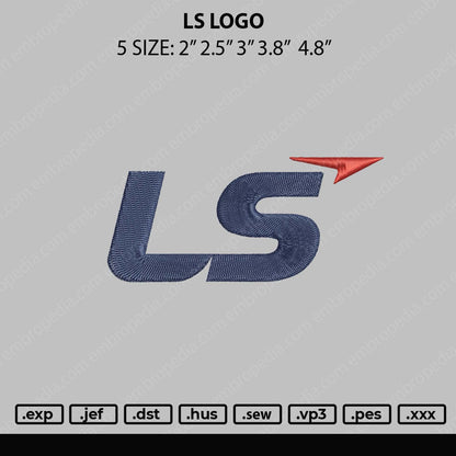 LS Logo Embroidery File 4 size