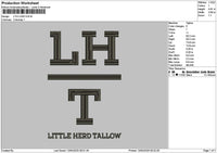 Lthtext 01 Embroidery File 6 sizes