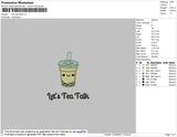 Lets Tea Talk Embroidery File 4 size