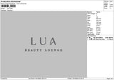 Luatext Embroidery File 6 sizes