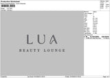 Luatext Embroidery File 6 sizes