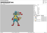 Lucario Pokemon Embroidery File 5 sizes