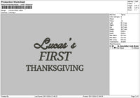 Lucastext Embroidery File 6 sizes