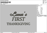 Lucastext Embroidery File 6 sizes