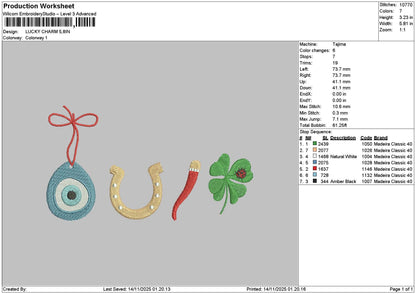 Icons 1411 Embroidery File 6 sizes