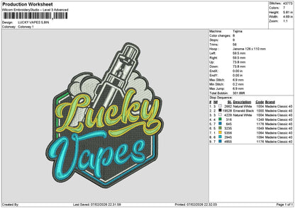 Luckytext 0702 Embroidery File 6 sizes