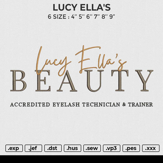 LUCY ELLA_S Embroidery File 6 size