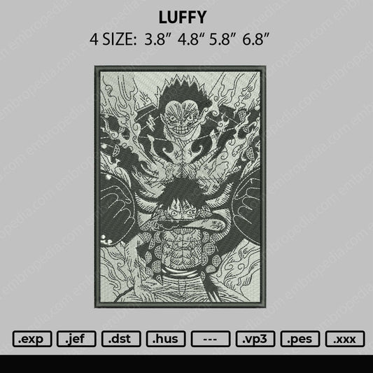 Luffi Embroidery File 4 size