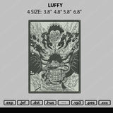 Luffi Embroidery File 4 size