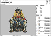 Luffy0101 Embroidery File 6 sizes