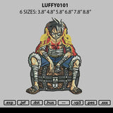 Luffy0101 Embroidery File 6 sizes