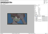 Luffy Crying Embroidery File 4 size