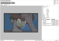 Luffy Crying Embroidery File 4 size