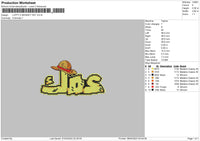 Luffy D Hat Embroidery File 6 sizes