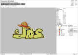 Luffy D Hat Embroidery File 6 sizes