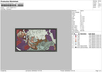Luffy Gear Embroidery File 4 size