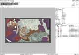 Luffy Gear Embroidery File 4 size