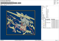 Luffy 1047 Embroidery File 4 size