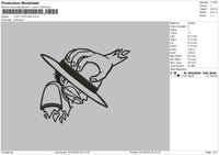 Luffy Outline Embroidery File 6 sizes