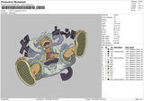Luffy Laughing V3 Embroidery File 4 sizes