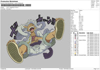 Luffy Laughing V3 Embroidery File 4 sizes