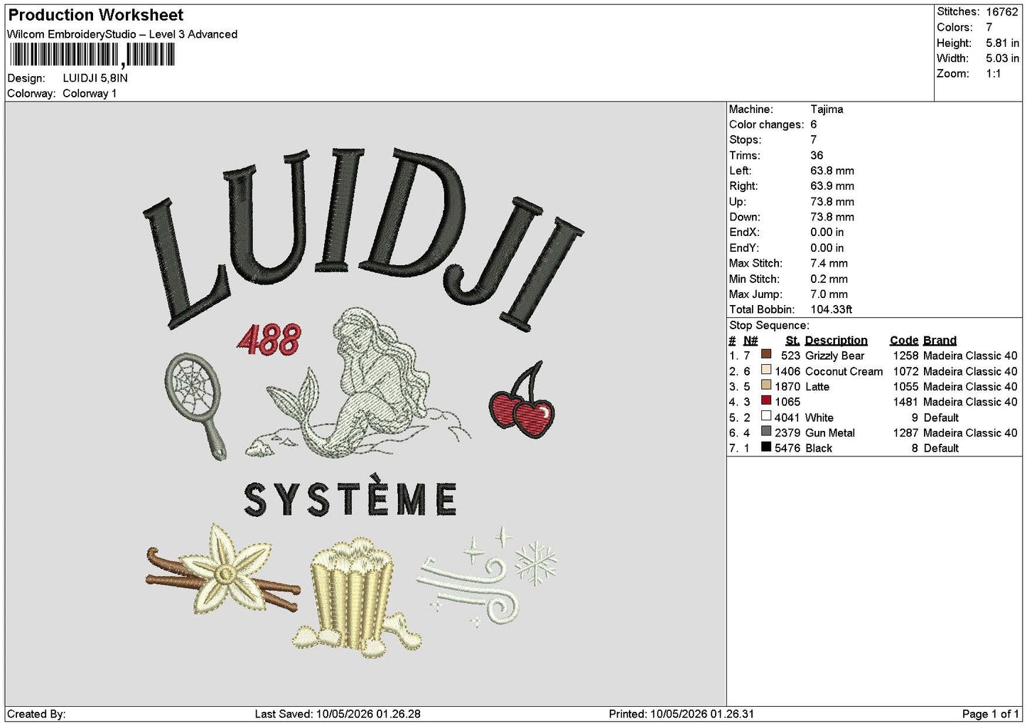 Luidjitext Embroidery File 6 sizes