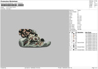 Luffy Fight Embroidery File 4 size