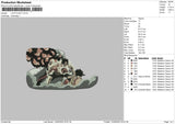 Luffy Fight Embroidery File 4 size
