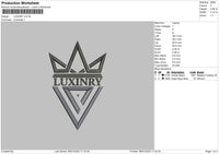 Luxin L Embroidery File 6 sizes