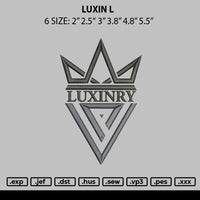 Luxin L Embroidery File 6 sizes