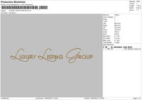 Luxury Listing Group Embroidery File 4 size