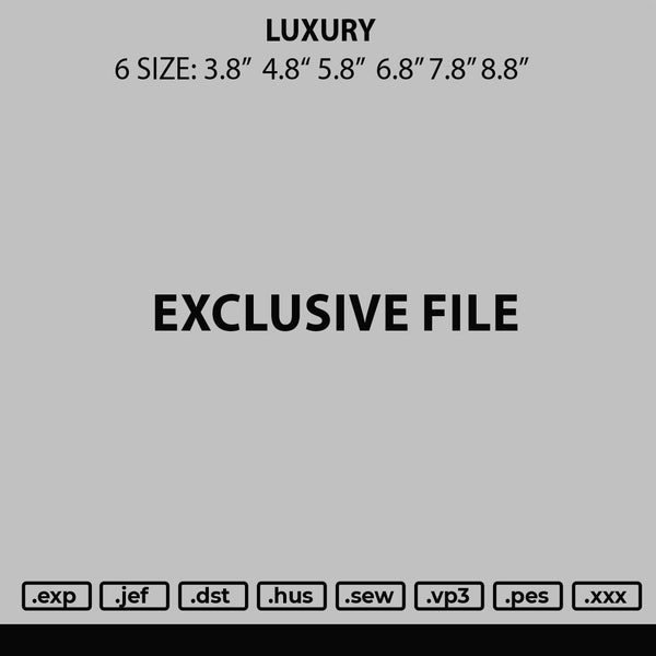 Luxury Embroidery File 6 sizes