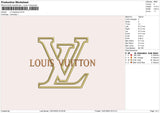 LV Applique Embroidery File 6 size