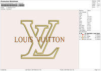 LV Applique Embroidery File 6 size