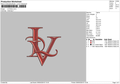LV Gothic Embroidery Machine Design Files