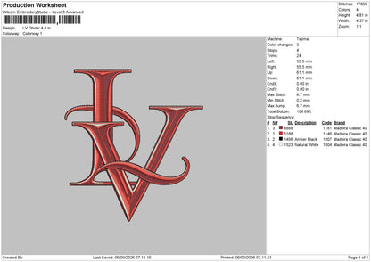 LV Gothic Embroidery Machine Design Files