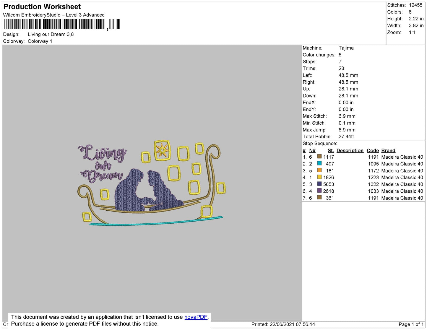 Living Our Dream Embroidery File 4 size
