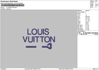 Vuittontext 03 Embroidery File 6 sizes